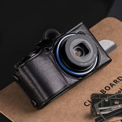 Ricoh GR Series Camera Case Fitted With Custom Italian Plant-Tanned Leather For Ricoh GR4 GR3X GR3 GR2