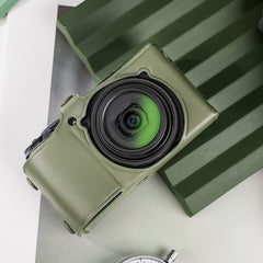 Ricoh GR Series Camera Case Fitted With Custom Italian Plant-Tanned Leather For Ricoh GR IV, GR IIIx, GR III, GRII