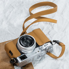 Camera Shoulder Strap Double Side Different Leather Pattern Quick Release Design For Fujifilm Sony Leica Ricoh