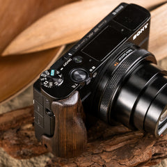 Sony RX100M7 Sandalwood Grip Enhances Camera Grip Solid Wood