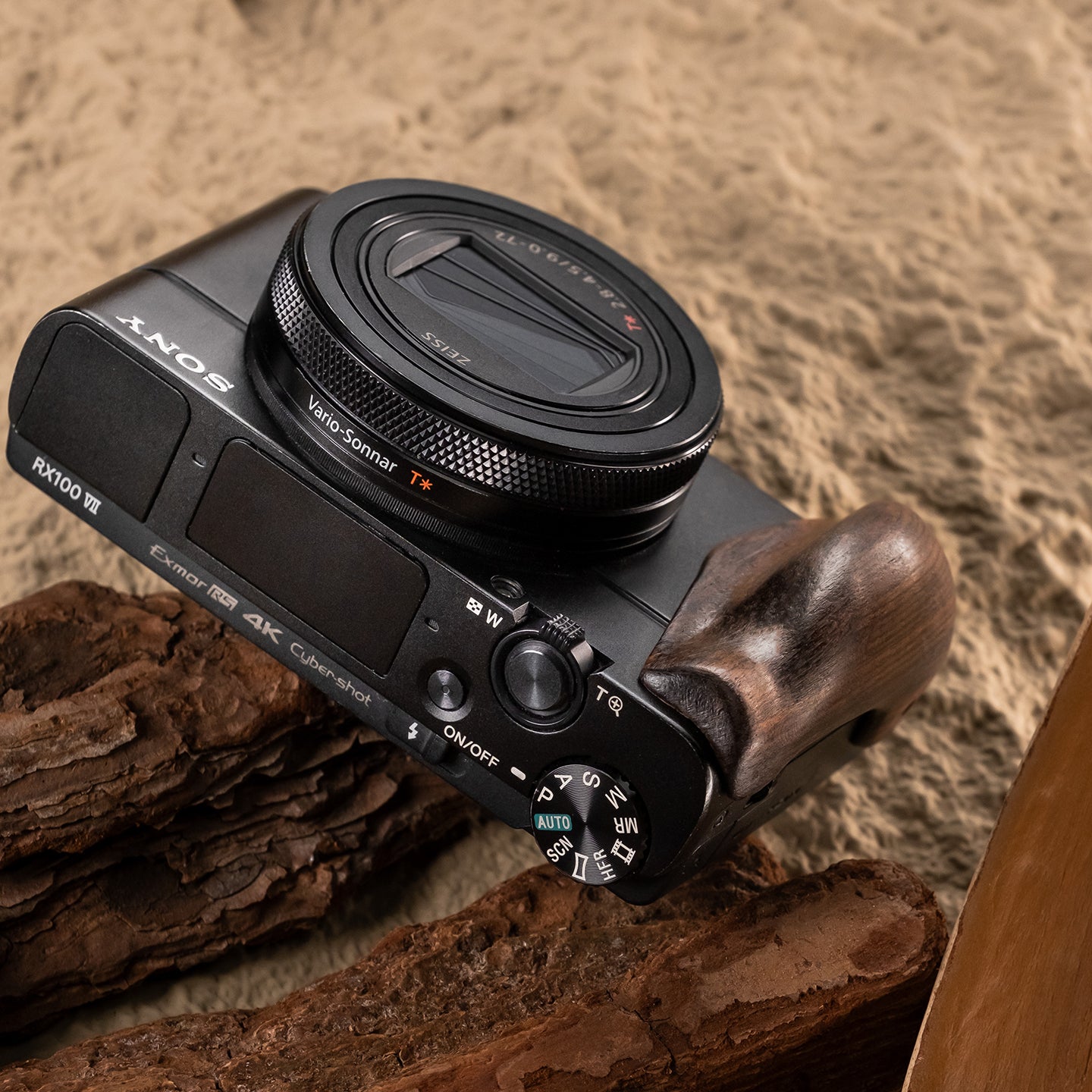 Sony RX100M7 Sandalwood Grip Enhances Camera Grip Solid Wood