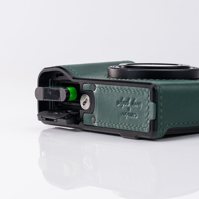 Ricoh GR III GR IIIx Italian vegetable-tanned cowhide leather camera case, protective case, CNC metal base