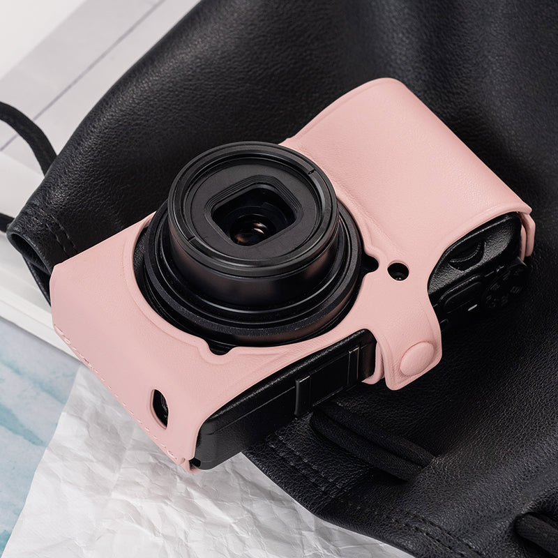 Ricoh GR Series Camera Case Fitted With Custom Italian Plant-Tanned Leather For Ricoh GR4 GR3X GR3 GR2