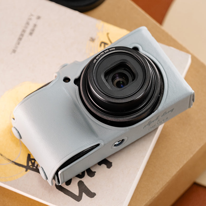 Ricoh GR Series Camera Case Fitted With Custom Italian Plant-Tanned Leather For Ricoh GR4 GR3X GR3 GR2