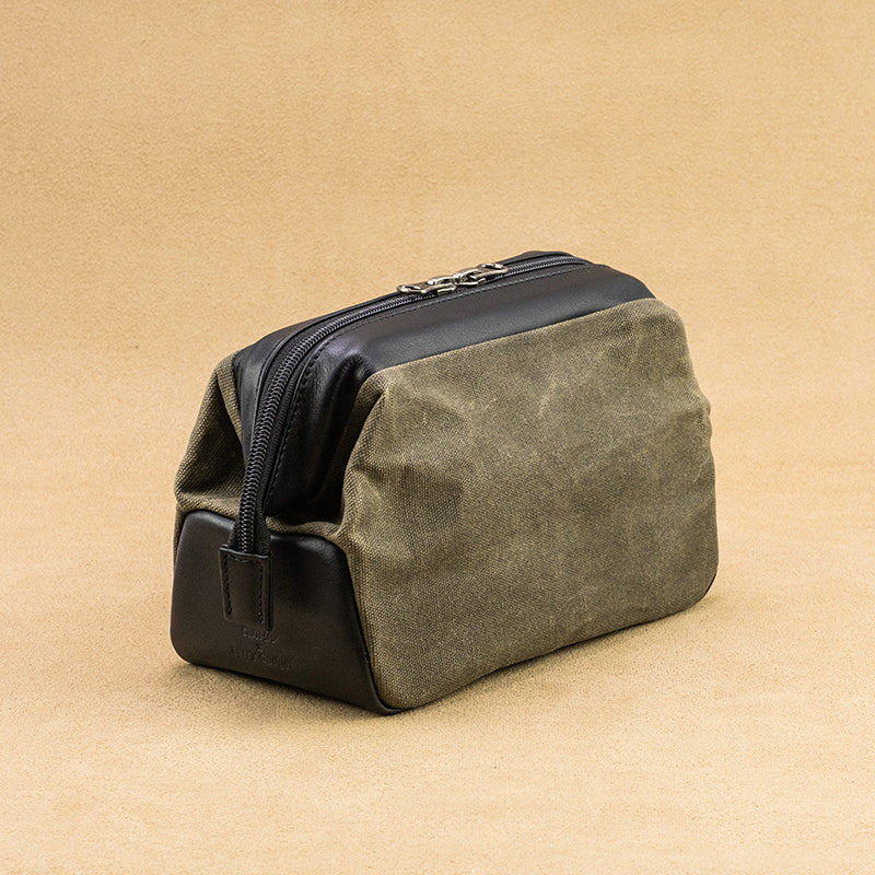 Sweden Waterproof Beeswax Cloth/Italy Vegetable Tanned Cowhide Leather Microsingle Camera Inner Bag Organizer Bag