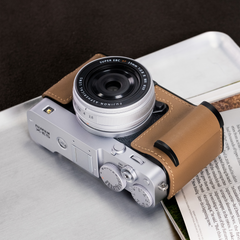 Camera Leather Case Suitable for Fujifilm XE5, Italian Vegetable-Tanned Cowhide Vintage Handmade